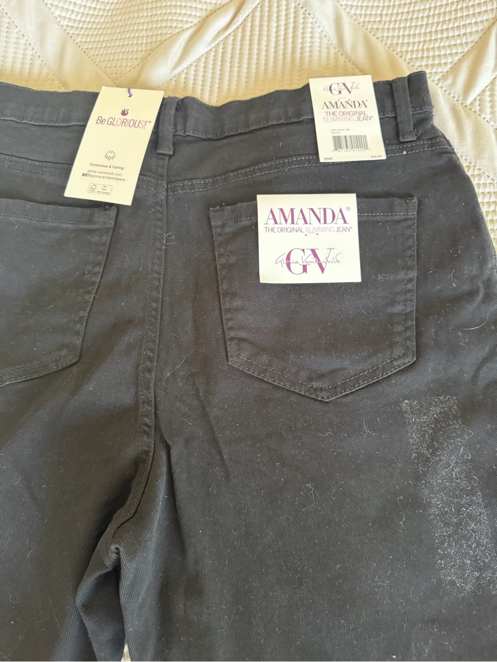 Gloria Vanderbilt Black Straight Leg Jeans - Picture 6 of 10